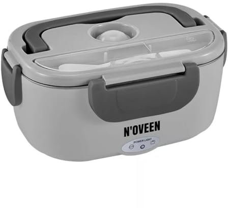 N'OVEEN Elektrische Lunchbox LB2410 Lunchbox mit einer Kapazität von 1,6 Litern - 230 V + 12 V (Auto) bis 60 ° C für Reisen