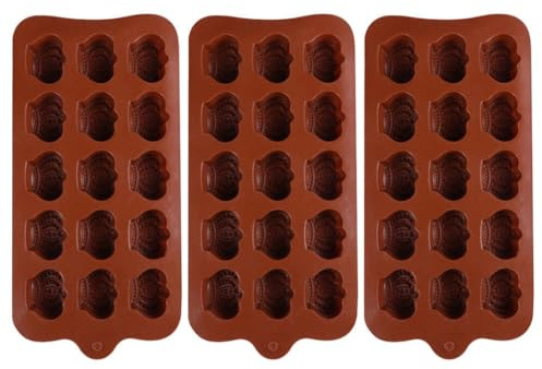 3 Stück Silikonformen Für Schokolade Und Süßigkeiten Antihaftbeschichtung Leicht Zu Reinigen Ideal Für Diy Und Festtagsbacken Mit Krone Design