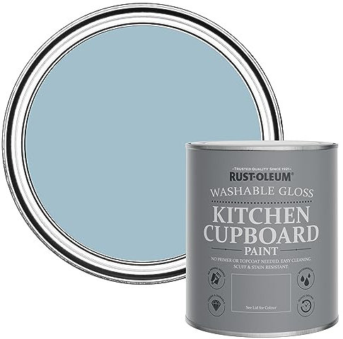 Rust-Oleum Küchenmöbellack im Hochglanz - Finish - Pozelanblau 750ml