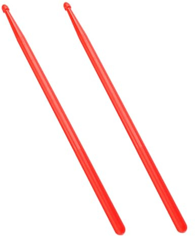 ibasenice Nylon Musikinstrumentenzubehör Rutschfestem Drumsticks mit und Griff Langem Roten Leichtes für Schlagzeug und Percussion