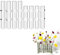Glas Reagenzglas Vase Set - Blumen Hydrokultur Deko Pflanzen Test Tube Ständer mit Klappverschluss - Transparentes Glasröhrchen Hydroponik Terrarium für Blumen.(8 Röhrchen unterschiedliche Höhen)