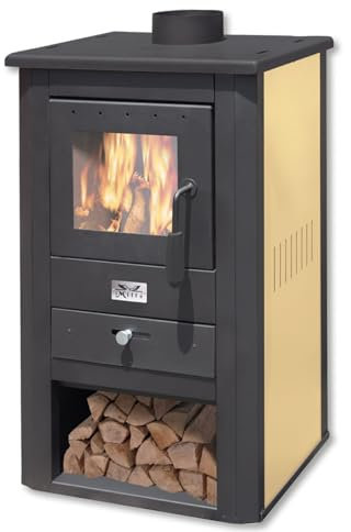 Stufa a legna Pallade di potenza 13 kW (Avorio)