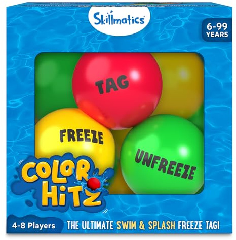 Skillmatics Color Hitz Pool Toys - Swim & Splash Freeze Tag, Perfect for Swimming Pool & Summer Fun for Kids, Gifts for Boys & Girls Ages 6, 7, 8, 9 and Up