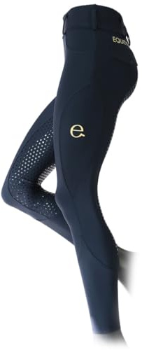 EQUITYUM, Leggings de equitación Demetra para mujer, materiales elásticos y resistentes, Full Grip, cómodos, diseño italiano