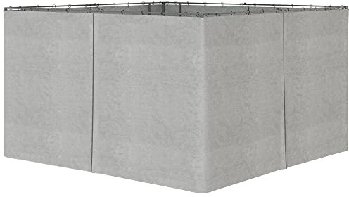 Outsunny 4 parois latérales pour pavillon de Jardin tonnelle Rigide 300 x 400 cm protéger de la Pluie Vent Soleil Gris