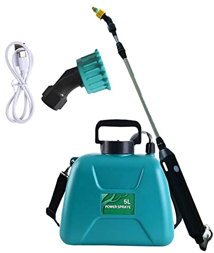 Pulverizador de Agua de 1/2 Pilas – Pulverizador de jardín de 5 litros, pulverizador de Agua para Mochila, pulverizador líquido de jardín con telescópica, Correas de Hombro, pulverizador de