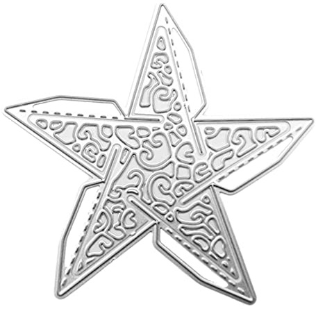 3D-Stern-Stanzschablone für Kartenherstellung, Scrapbooking, Alben, Metall-Stanzform, Dekoration, 3D-Stern-Bordüre, Rahmen, Stanzformen, Prägeschablone für Scrapbooking