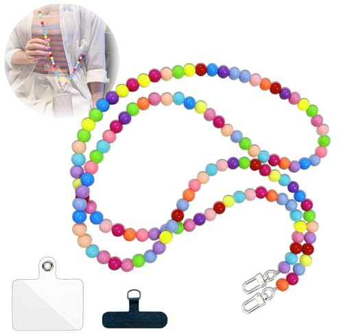 HiWODO Handykette Universal,Handyband Zum Umhängen,Schlüsselband mit Karabiner,Handy kette,Handy Band für Handyhülle,Bunt Handyschnur ohne Hülle,Phone Strap für iPhone 15/14/13/12/11 Hüllen