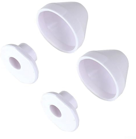 2 paia di tappi per WC copribulloni per WC viti di fissaggio per pavimento WC tappo decorativo in plastica kit assortimento per accessori per l'installazione del WC domestico