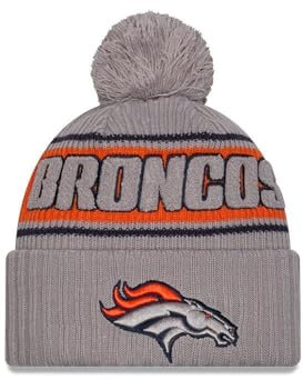 New Era Denver Broncos NFL 2024 Sideline Sport Knit Grau Bommelmütze - One-Size