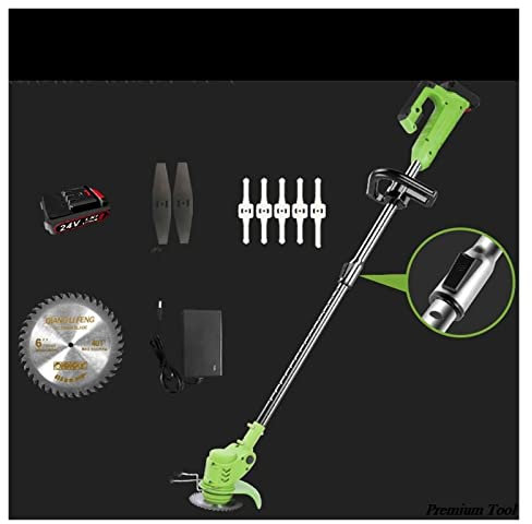 Taille-bordures et coupe-bordure Tondeuse à gazon électrique sans fil 12V/24V avec batterie 2xBattery 800W Lithium tondeuse à gazon électrique mauvaises herbes désherbeuse outils d'élagage de jardin(2
