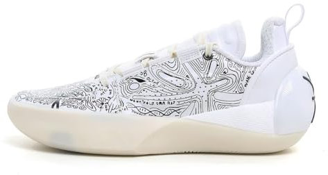LI-NING Herren Basketballschuhe Männer Sportschuhe rutschfest Verschleißfest Professionelle Outdoor Schuhe Schnürschuhe Wade All City 12 Encore ABAU051-4 Weiß EU 40 1/3