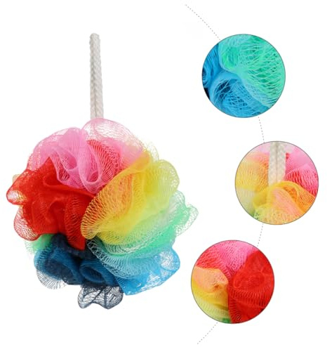 CANIGHT 6er-pack Bunter Badeblasenmacher Mit Farbverlauf Luffaschwamm Zum Schrubben Des Rückens in Der Dusche