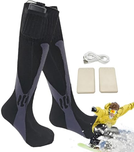 Calcetines calefactores eléctricos,Calcetines calefactores | Calcetines calefactores alimentados por batería recargable - Calcetines calefactores, calcetines calientes ajustables en clima frío para