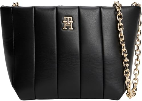 TOMMY HILFIGER Damen TH GRACE MINI CROSSOVER AW0AW17690 Crossover, Schwarz (Black), Einheitsgröße, Schwarz (Schwarz), One Size