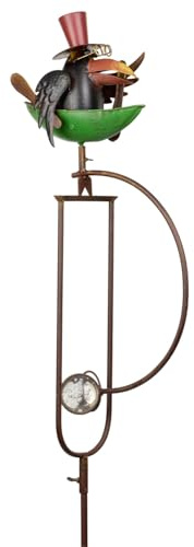 Moritz Gartenstecker Krähe im Boot 138 cm – Balance Windspiel Metall Deko