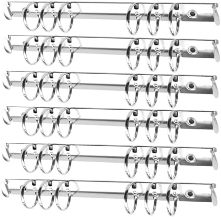 LOLIPPYY 12 Stück Teiliges Metall Buchring Ringbinder Silber Langlebig Leichter Ordner für Büro Schule Scrapbook Loose Leaf Dokumentenablage