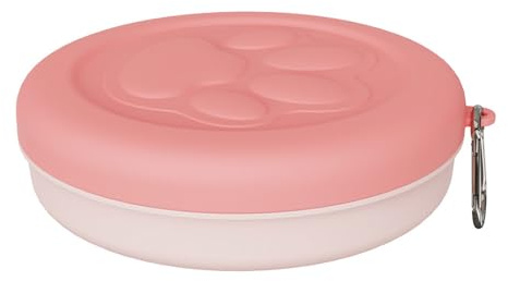 AWJUWHBJ Hundenapf mit Deckel, tragbarer Haustier-Reisenapf, Wasser-Futternapf für Katzen und Kleintiere, Reisen, Essen mit Deckel