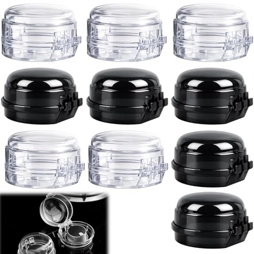 Kindersicherung Herd Drehknöpfe 10er Set, Herdschutz Kinder Transparente Schutzabdeckungen Für Herd Backofen, Einfache Montage Ohne Kleber