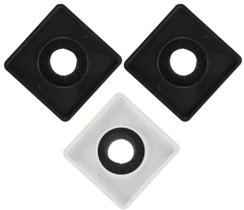 Lurrose 3pcs Microphone Flag Station Set for Desk with Abs Material and Sponge Padding, Square Mic Logo Flag Cubes for Interview Microphone Prop Setups, Quick Attachment and Removal
