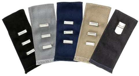 Wenko 799801100 Hosenerweiterungs-Haken, 5-er Set, Polyester/Baumwolle, je 8 x 0.4 x 3.5 cm