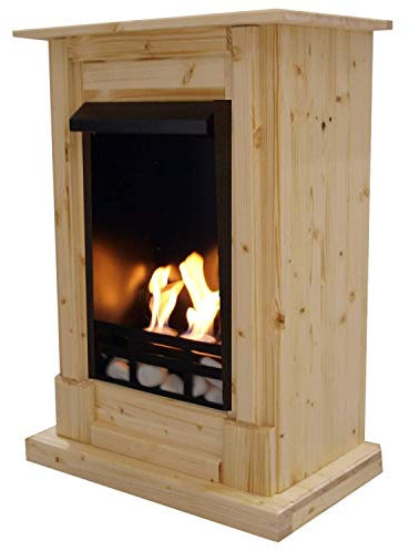 Ethanol- und Gelkamin Modell Madrid Premium – Gratis zum Kamin das komplette Kaminzubehör - Wählen Sie aus 10 Farben – Farbwahl (Natur)