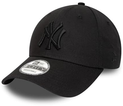 New Era New York Yankees MLB League Essential Black on Black 9Forty Cap - One-Size