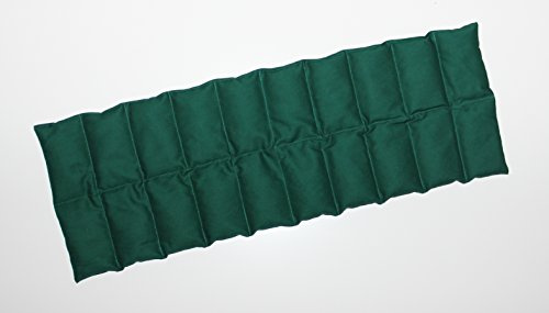 Dinkelkissen Traumschläferchen, ca. 60x20 cm, 20 Kammern, Wärme-Kälte-Kissen (dunkelgrün)