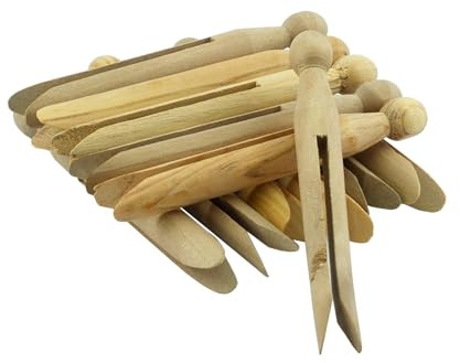 12PC Wooden Dolly Pegs - A Great Crafting Accessory (Pack of 12)