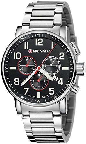 Wenger Herren Armbanduhr Chronograph Quarz Edelstahl 01.0343.105