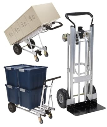 Svelt Carrello Manuale Multiposizione Professionale in Alluminio Leggero | 3 Posizioni, Portata fino a 450 kg, Ruote Antiforatura