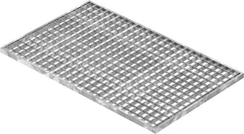 Fenau - 490 x 790 x 20 mm - Gitterrost, MW: 30/30 mm, verzinkt, Rost für Zarge: 500 x 800 x 23 mm, Bau-Normrost für Lichtschacht