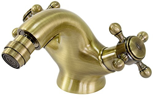 Retro Bidet Zweigriff Armatur Bidetarmatur Wasserhahn Bidetmischer Sanlingo Messing Bronze