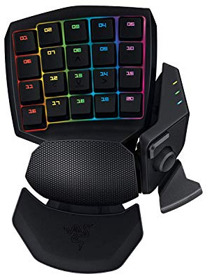 Razer Tartarus V2 Chroma - Ergonomic Mecha-Membrane Gaming Keypad - 32 Fully Programmable Keys - 8-Way Thumbpad & Scroll Wheel w/Detachable Palm Rest (Renewed)