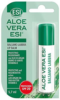ESI Aloe Vera Gel - Balsamo Labbra Naturale all'Aloe Vera, Stick 5,7ml