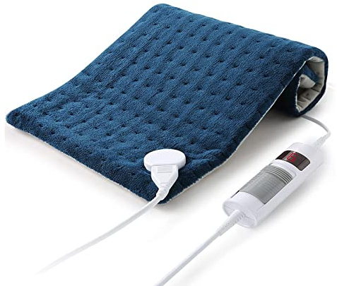 Heated Pad, Electric Heating Pad for Neck/Shoulder/Back/Knee, Heat Option of 6 Levels and Timer Settings Auto Shut Off, Wasbhable, 12 x 24