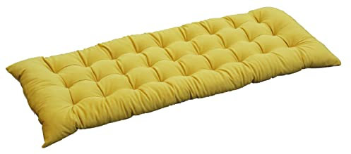 Ginsimar Feines Samt Chaiselonge-Kissen Bankschaukelkissen Zero Gravity Große Stuhlauflage Schaukelstuhlkissen, für Innenbereich, Garten, Terrasse, (Gelb; 180 cm L x 45 cm B)