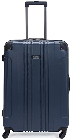 Kenneth Cole REACTION Out of Bounds Lightweight Hardshell 4-Wheel Spinner Luggage, Naval, 2-Piece Set (20 & 28)