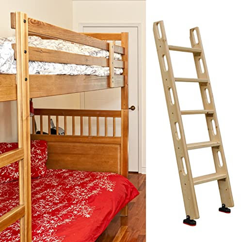 Hochbett Leiter Doppelbett Etagenleiter mit Griff, Holz-Universal-Camper-Etagenbettleiter mit Rutschfester Basis, für Loft Schlafsaal Wohnwagenschrank, 100/125/150 cm (Size : 5 Step 150cm/59)