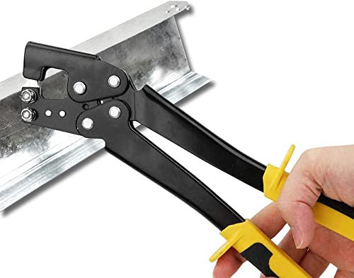 Sertisseur De Goujon En Acier, Outil à Main Pour Cloison SèChe Keel Metal Punch Lock, Pince à PoinçOnner Fixe à Quille En Acier LéGer Pour La Construction De Maisons, Bureaux, EntrepôTs, Etc.