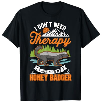 Honey Badger Terapia Tasso Di Miele Maglietta