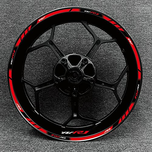 ROANNY Felgenband Motorrad-Radnabe, Mehrfarbiger Aufkleber, Dekorative Felge, Wasserdicht, Hochreflektierende Aufkleber Für Yamaha YZF R1 (Color : 1 UK)