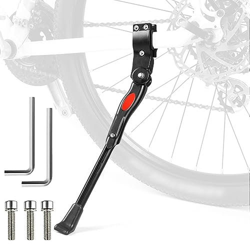 ariel-gxr Fahrradständer 24-28 Zoll,Universal Fahrradständer Hinterrad, Aluminium Fahrrad Ständer, Höhenverstellbar Seitenständer Fahrrad, Stabil Fahrradständer für Mountainbike, E-Bike