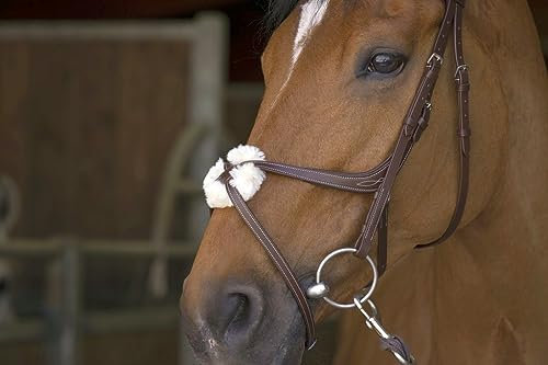 Ekkia Norton Pro Trensenzaum mit überkreuztem Nasenriemen mexikanisches Reithalfter braun, Größe:Full