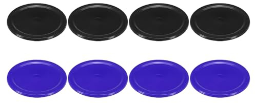 PATIKIL Air Hockey Pucks 2.5 Inch, 8Pcs Air Hockey Heavy Replacement Pucks for Games Tables Equipment Accessories, 4Pcs Per Color