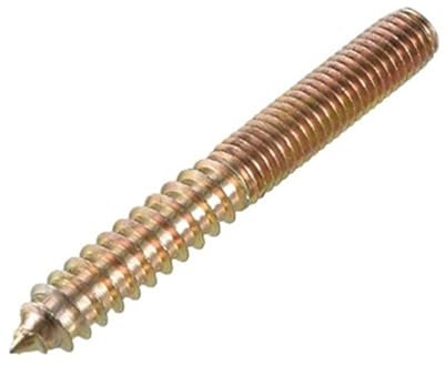 CHATROOM 8-10pcs M8 M10 Thread Hanger Bolt Double Headed Bolt Self-Tapping Screw Length 118mm 80mm 98mm 100mm For Furniture (Size : 10Pcs M10x80mm)