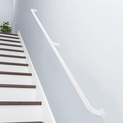 Corrimano per Scale Moderno, Corrimano Bianchi per Scale Corrimano per Montaggio a Parete per Interni ed Esterni, Ringhiera in Tubo di Ferro Zincato Industriale Antiscivolo (Size : 280cm)