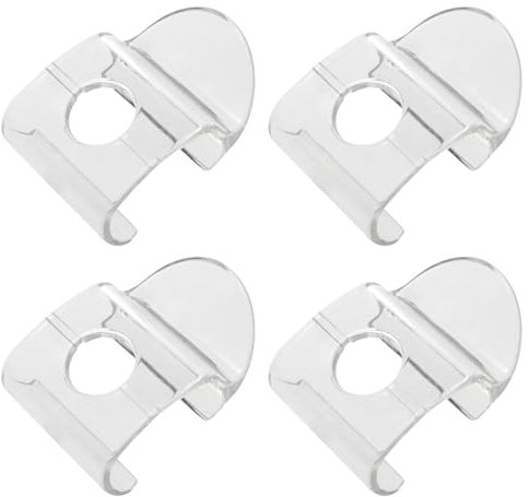 PIYANYO 4PCS Transparent Color Blinds Cordless Handles Honeycomb Blinds Handle Hook Only for Cordless Louver Bottom Guide Plastic Clamp