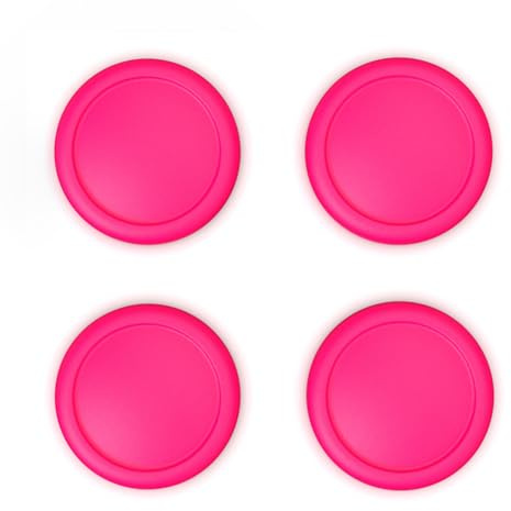 PlayVital Joystick Kappen für Nintendo Switch/Lite/OLED, Joycon Caps | Silikon Thumb Grip, Analog Stick Cover, Controller Kappen, Leuchtendes Rosa