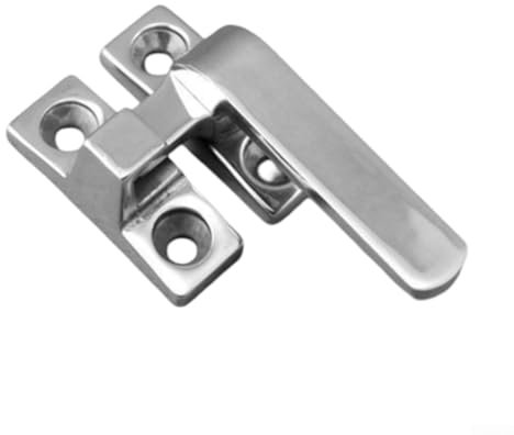 Oniissy 304 Stainless Steel Lock Handle For Casement Shutters Silver Finish, Casement Stay Window Latch Lock Stainless Steel Heavy Duty Casement Stay Adjuster(Small right)